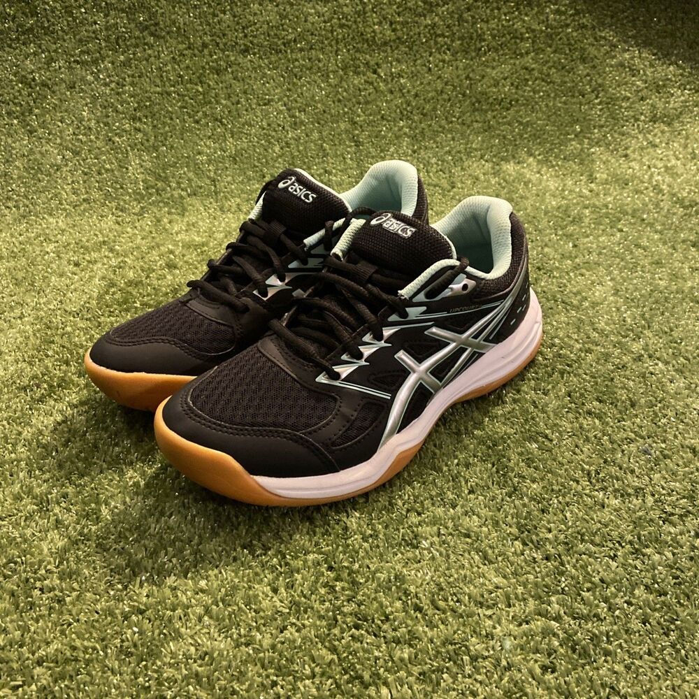 Asics Up Court 4 Women's Size 4.5 Shoes Black Mint Athletic Gym Sneakers